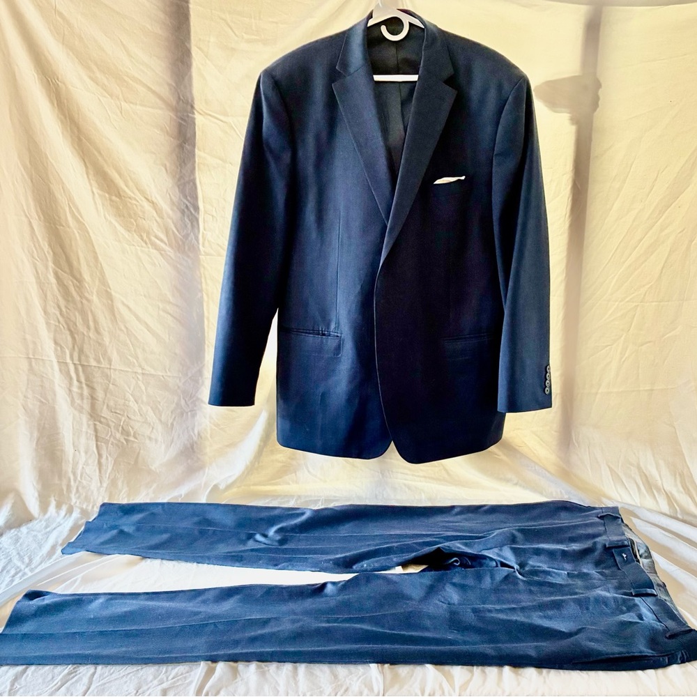 Michael Strahan Men's Dark Navy Two-Piece Suit